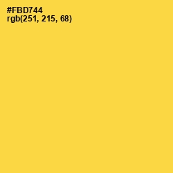 #FBD744 - Mustard Color Image