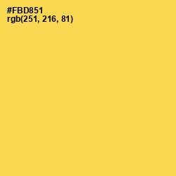 #FBD851 - Mustard Color Image