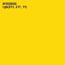 #FBD90B - School bus Yellow Color Image