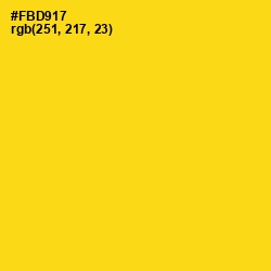 #FBD917 - Candlelight Color Image