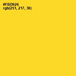 #FBD926 - Golden Dream Color Image