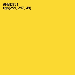 #FBD931 - Bright Sun Color Image