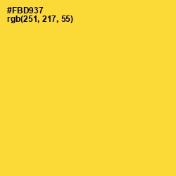 #FBD937 - Bright Sun Color Image