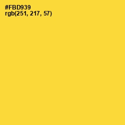 #FBD939 - Bright Sun Color Image