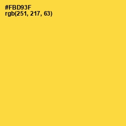 #FBD93F - Bright Sun Color Image