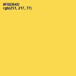 #FBD94D - Mustard Color Image