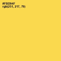 #FBD94F - Mustard Color Image