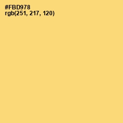 #FBD978 - Golden Sand Color Image