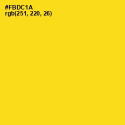 #FBDC1A - Candlelight Color Image