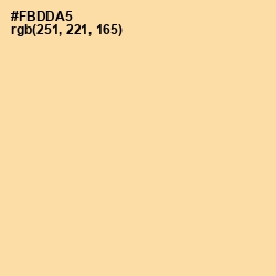 #FBDDA5 - Peach Yellow Color Image