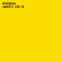 #FBDE00 - School bus Yellow Color Image