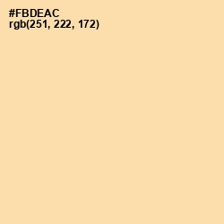 #FBDEAC - Peach Yellow Color Image