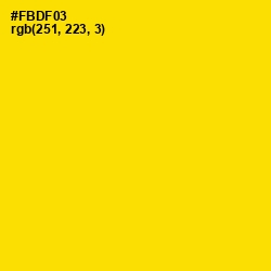 #FBDF03 - School bus Yellow Color Image