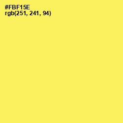 #FBF15E - Candy Corn Color Image