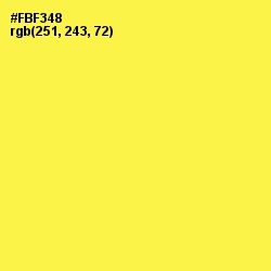 #FBF348 - Gorse Color Image