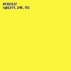 #FBF637 - Golden Fizz Color Image