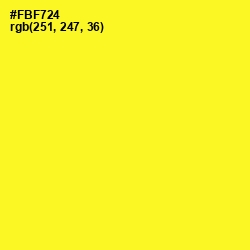 #FBF724 - Golden Fizz Color Image