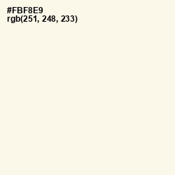 #FBF8E9 - Buttery White Color Image