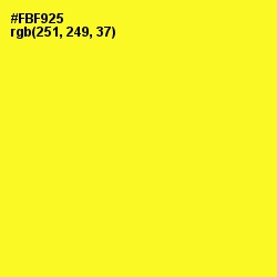 #FBF925 - Golden Fizz Color Image