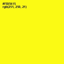 #FBFA15 - Broom Color Image