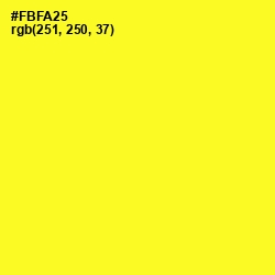 #FBFA25 - Golden Fizz Color Image