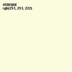 #FBFBDE - Scotch Mist Color Image