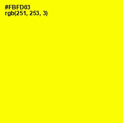 #FBFD03 - Yellow Color Image