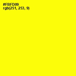 #FBFD09 - Yellow Color Image