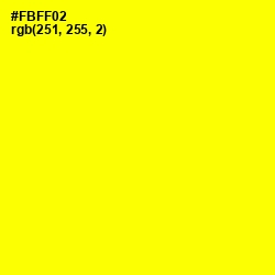 #FBFF02 - Yellow Color Image