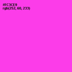 #FC3CE9 - Razzle Dazzle Rose Color Image