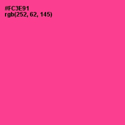 #FC3E91 - Wild Strawberry Color Image