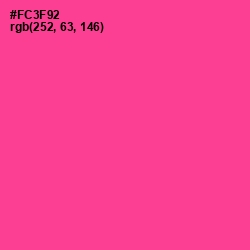 #FC3F92 - Wild Strawberry Color Image