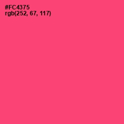 #FC4375 - Wild Watermelon Color Image