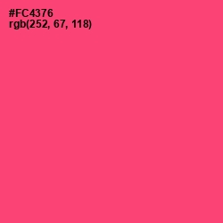 #FC4376 - Wild Watermelon Color Image
