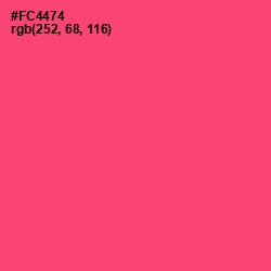 #FC4474 - Wild Watermelon Color Image