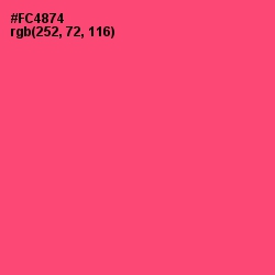 #FC4874 - Wild Watermelon Color Image