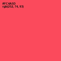 #FC4A5D - Sunset Orange Color Image