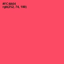 #FC4A64 - Carnation Color Image