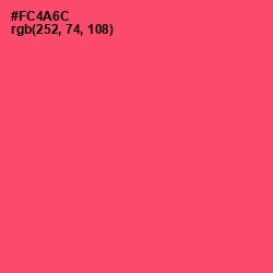 #FC4A6C - Carnation Color Image