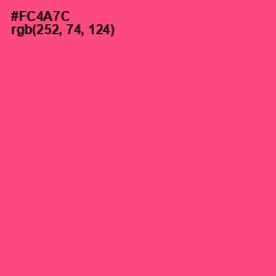 #FC4A7C - Wild Watermelon Color Image