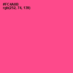 #FC4A8B - French Rose Color Image