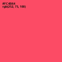 #FC4B64 - Carnation Color Image