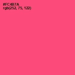 #FC4B7A - Wild Watermelon Color Image