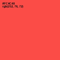 #FC4C48 - Sunset Orange Color Image