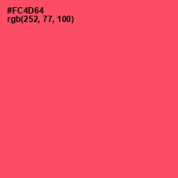 #FC4D64 - Carnation Color Image
