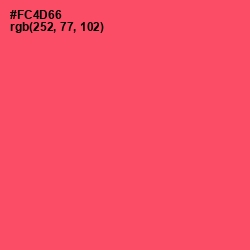 #FC4D66 - Carnation Color Image