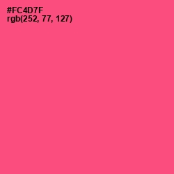 #FC4D7F - Wild Watermelon Color Image