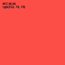 #FC4E46 - Sunset Orange Color Image