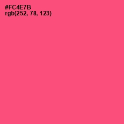 #FC4E7B - Wild Watermelon Color Image