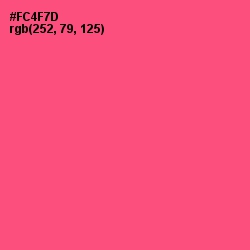 #FC4F7D - Wild Watermelon Color Image